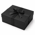 Geschenkbox 25 x 18 x 10 cm aus Karton Schwarz mit Schleifenband für Geschenkverpackungen