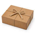Geschenkbox 30 x 22 x 8 cm aus Karton braun mit Juteschnur für Geschenke im natürlichen Stil