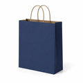 Papiertasche 32 x 12 x 40 cm Dunkelblau mit Kordelgriffen für Geschenke