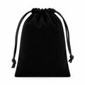 Samt Aufbewahrungsbeutel 15 x 10 x 20 cm Schwarz mit Kordelzug